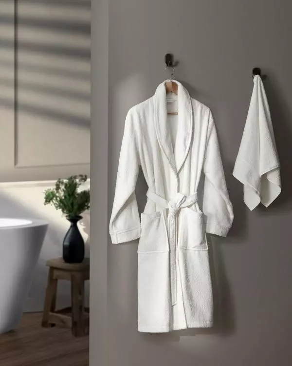 Avril Shawl Collar Unisex Bathrobe Set