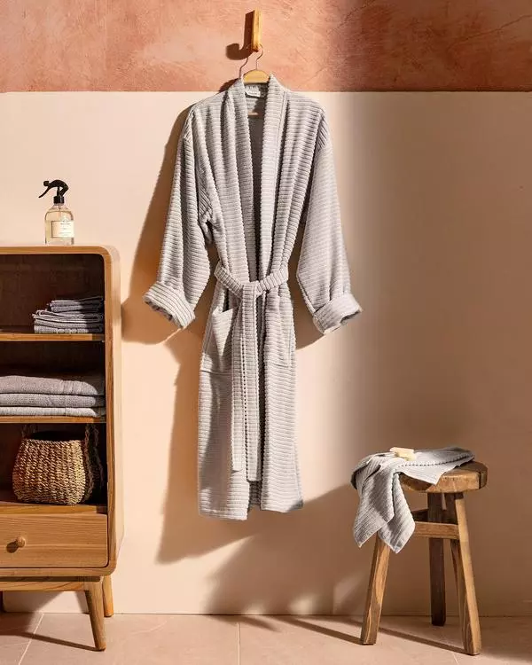 Carla Kimono Collar Unisex Bathrobe Set