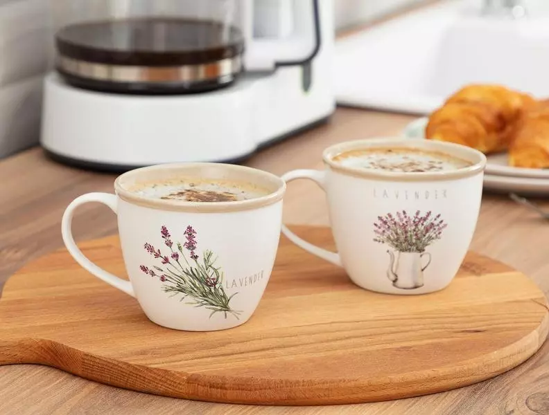 Lavender Pente 2 PCS Mug Set