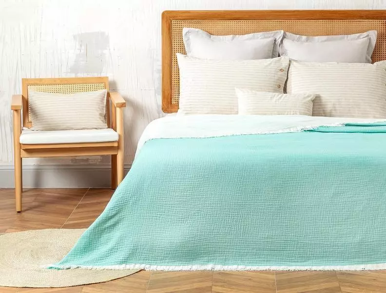 Florinda Single Size Muslin Bedspread