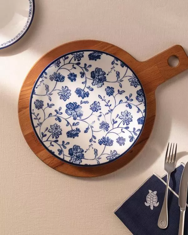 Rêve Bleu Fleur Service Plate 25 Cm