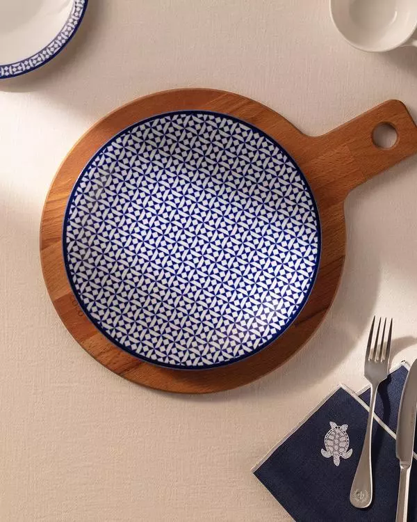 Rêve Bleu Pissenlit Service Plate 25 Cm