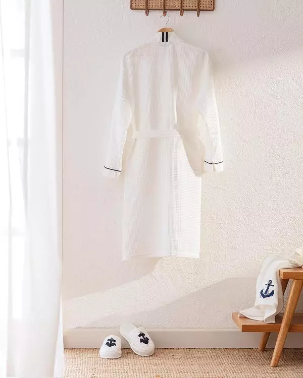 Marty Kimono Unisex Bathrobe/Slippers Set