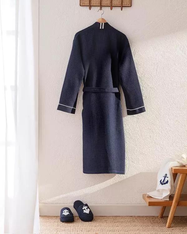 Marty Kimono Unisex Bathrobe/Slippers Set