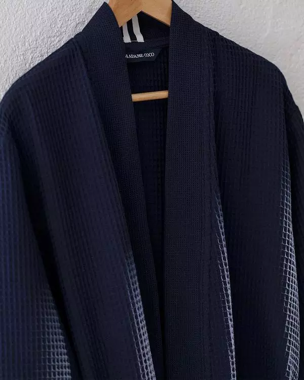 Marty Kimono Unisex Bathrobe/Slippers Set