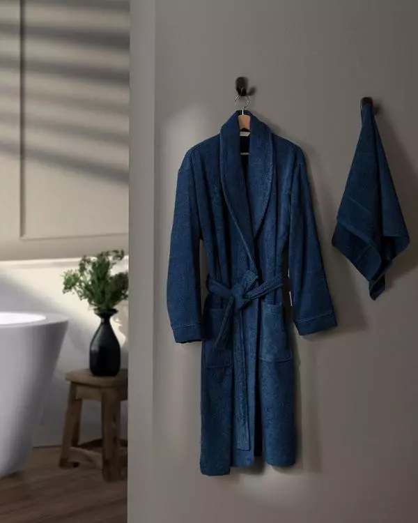 Avril Shawl Collar Unisex Bathrobe Set
