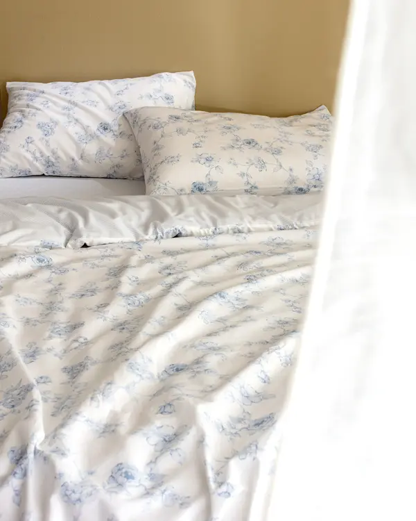 Tiny Double Size Fitted Duvet Cover Set - Ranforce Patterned
