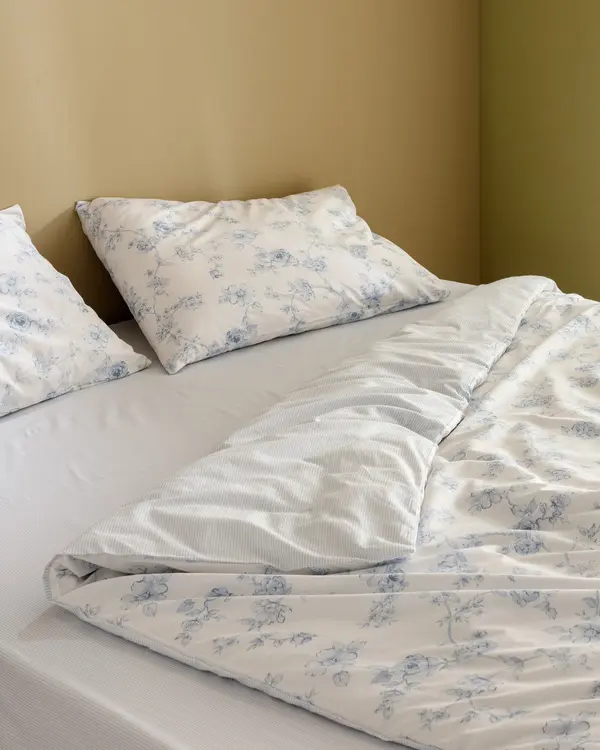 Tiny Double Size Fitted Duvet Cover Set - Ranforce Patterned
