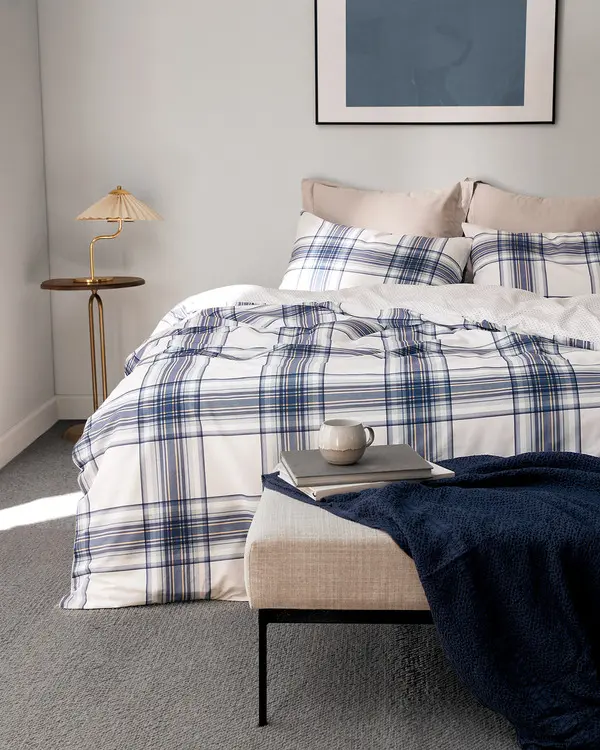 Lacene King Size Duvet Cover Set - Ranforce Patterned