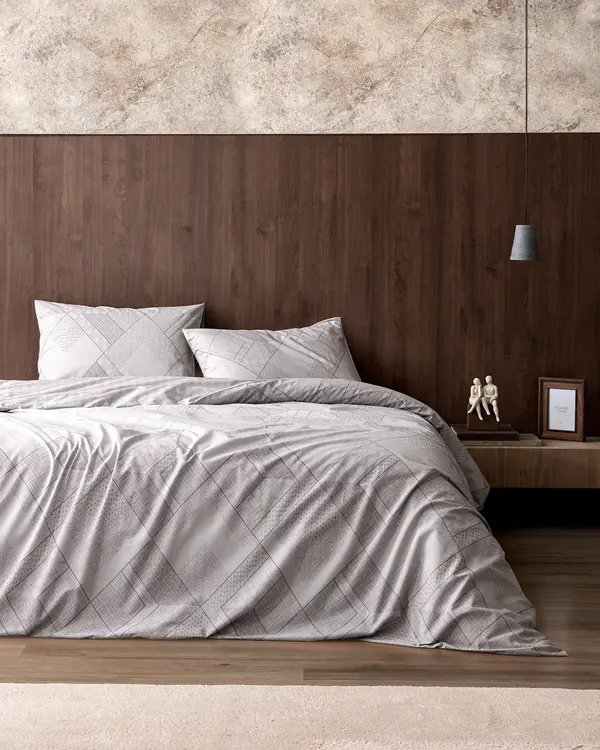 Aurelie King Size Duvet Cover Set - Ranforce Patterned