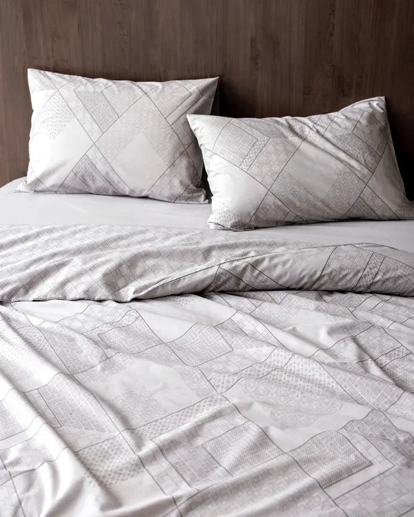 Aurelie King Size Duvet Cover Set - Ranforce Patterned