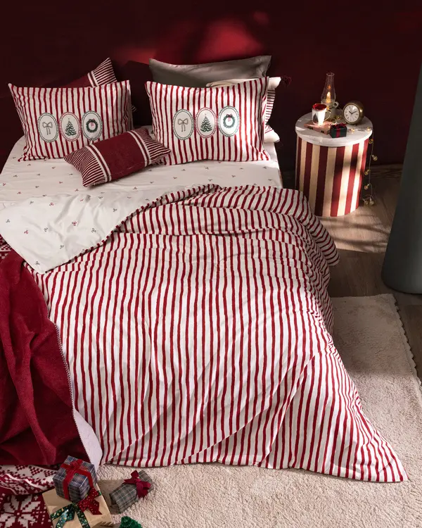 Celina King Size Duvet Cover Set - Ranforce Patterned