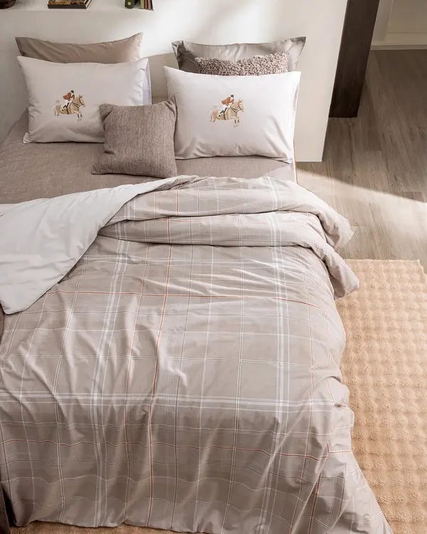 Sabastien Single Size Fitted Duvet Cover Set -  Ranforce Patterned