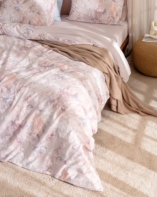 Perline Single Size Duvet Cover Set - Ranforce Patterned