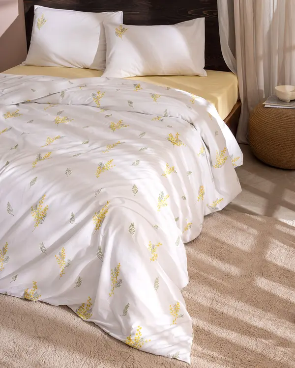Yvette Single Size Duvet Cover Set - Ranforce Patterned
