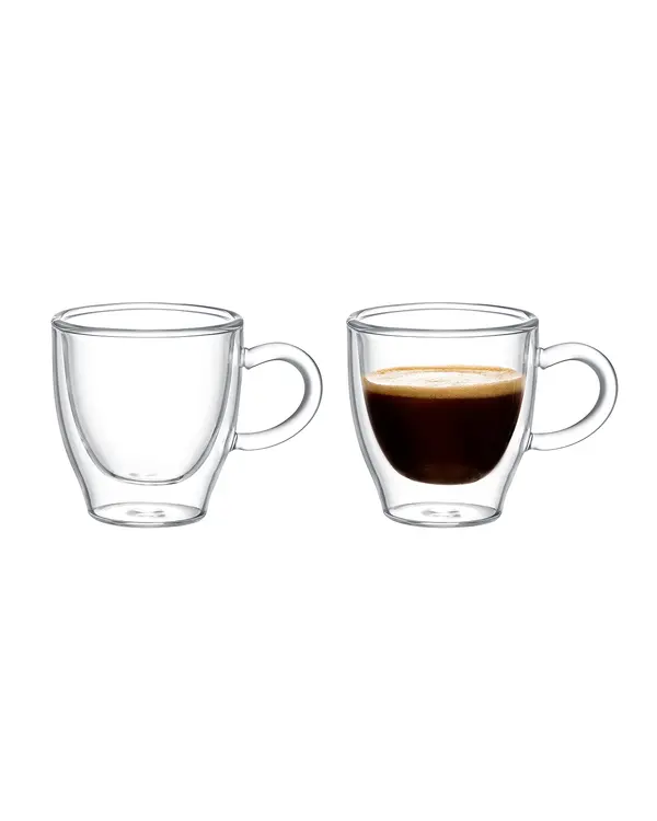 Lapelisse 2-Piece Double Wall Glass Cup - 70Ml