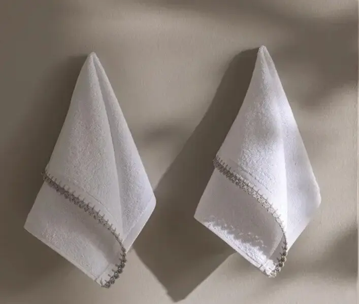 Camille 2-Piece Crochet Hand Towel Set