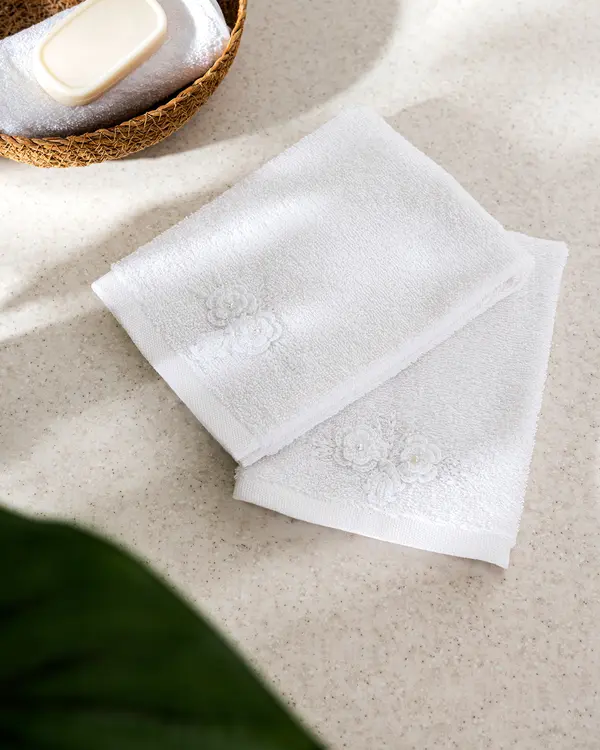 Rosabell 2-Piece Crochet Hand Towel Set