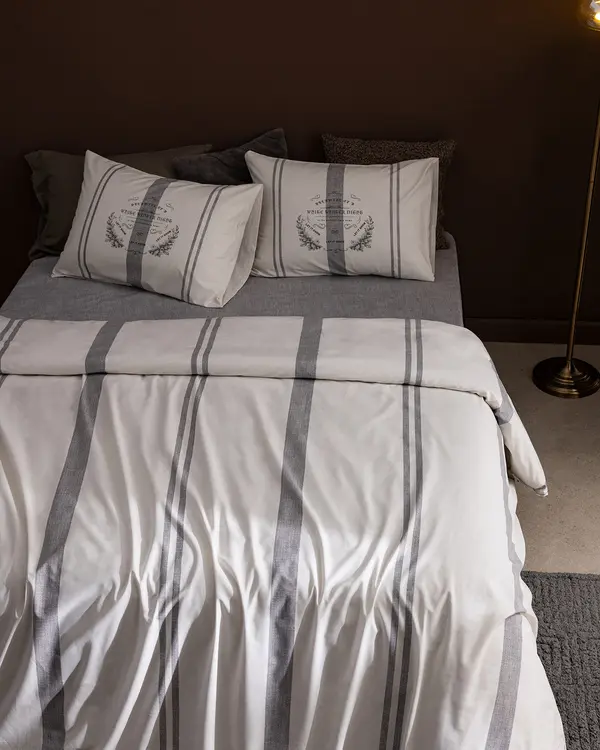 Leonore Double Size Duvet Cover Set - Ranforce Patterned
