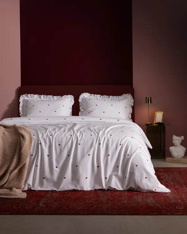 Eternel Double Size Printed Ruffled Duvet Cover Set