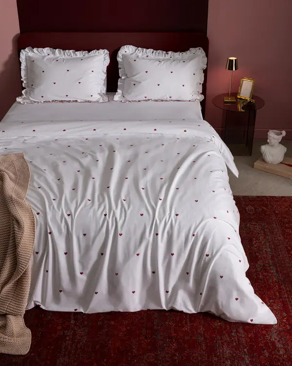 Eternel Double Size Printed Ruffled Duvet Cover Set