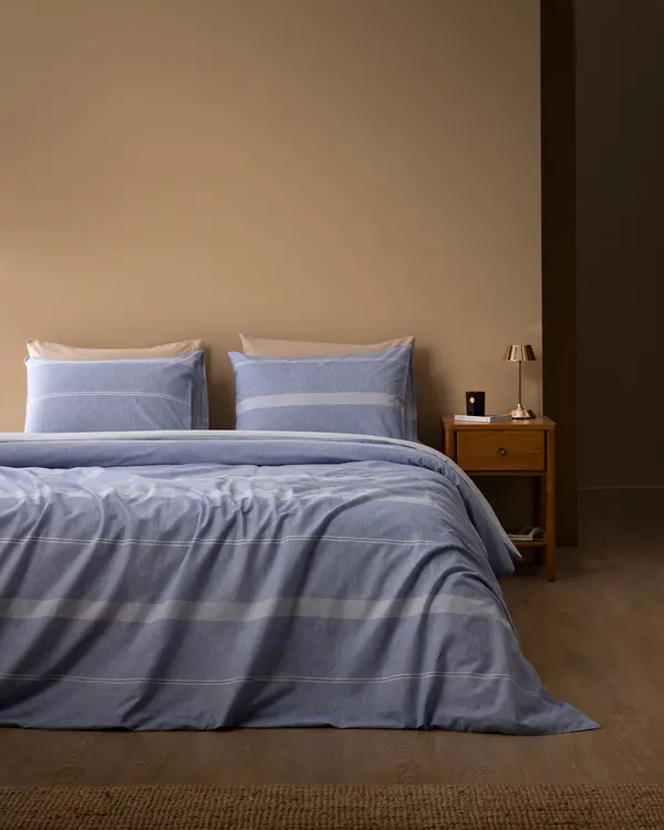 Boswell King Size Duvet Cover Set - Ranforce Patterned