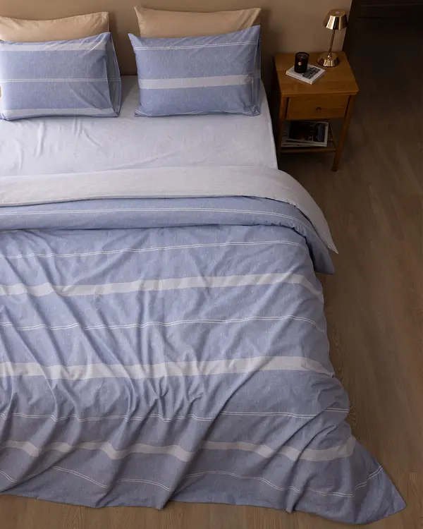 Boswell King Size Duvet Cover Set - Ranforce Patterned