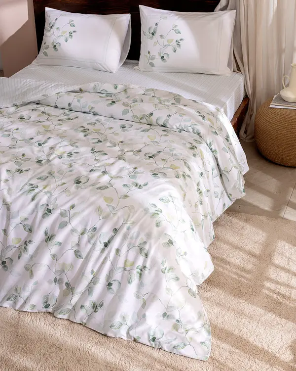Rumily King Size Duvet Cover Set - Ranforce Patterned